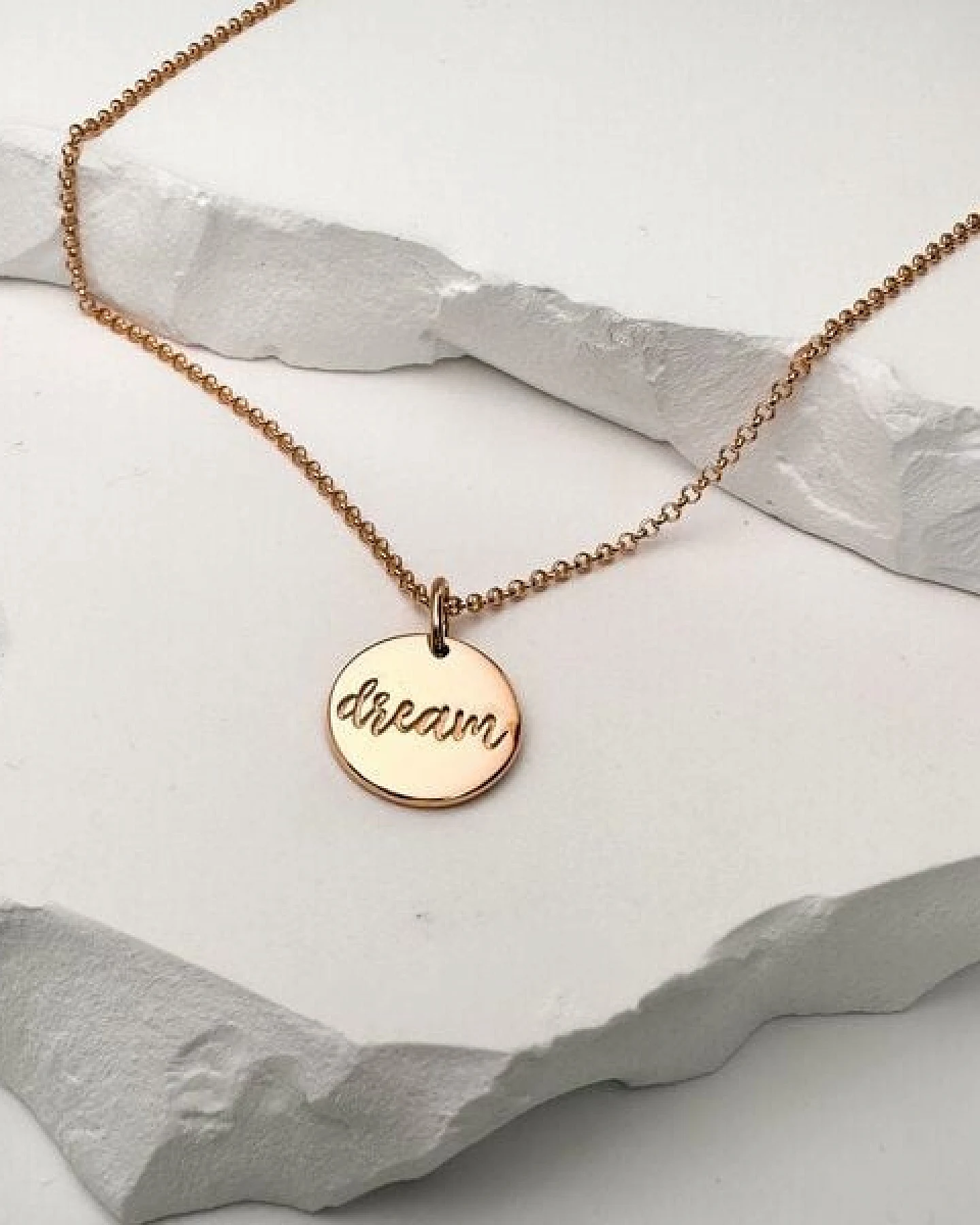 MOANINA Kette Dream Coin - 925 Silber/18k Gold Vermeil - 3 Längen – Ansicht 4