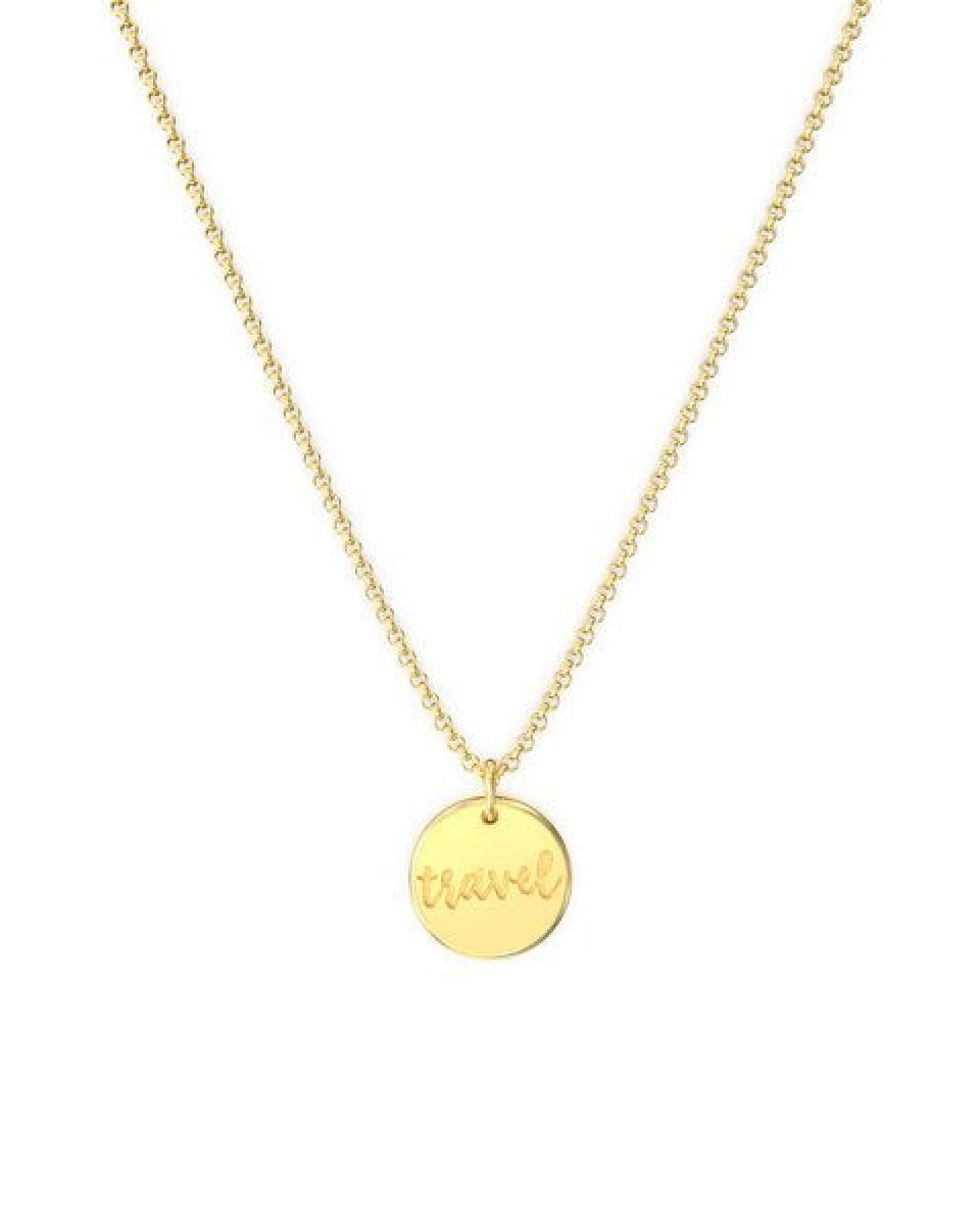 MOANINA Kette Travel Coin - 925 Silber/18k Gold Vermeil - 3 Längen – Ansicht 2