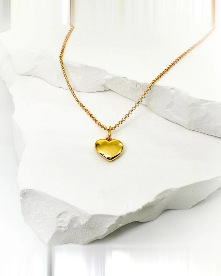 MOANINA Kette My Love Herz - 925 Silber/18k Gold Vermeil - 3 Längen