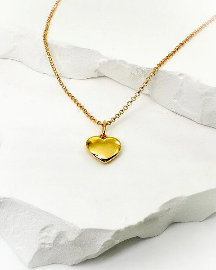 MOANINA Kette My Love Herz - 925 Silber/18k Gold Vermeil - 3 Längen