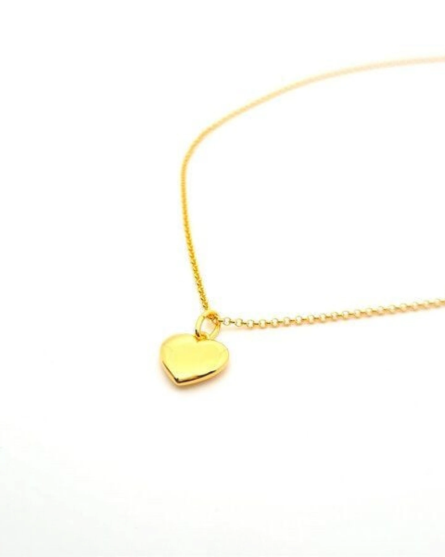 MOANINA Kette My Love Herz - 925 Silber/18k Gold Vermeil - 3 Längen – Ansicht 3