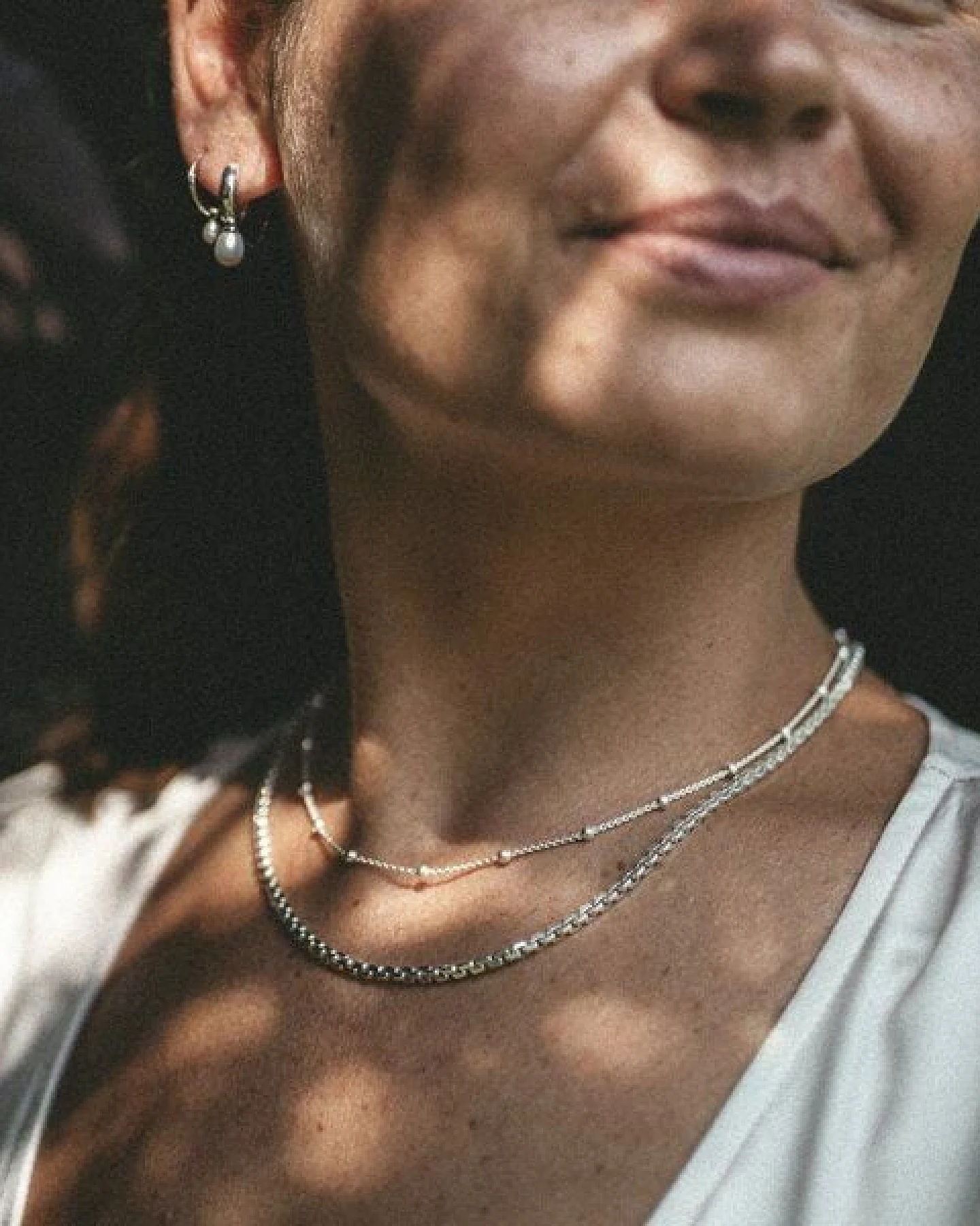 MOANINA Kette Choker Bella - 925 Silber/18k Gold Vermeil – Ansicht 3