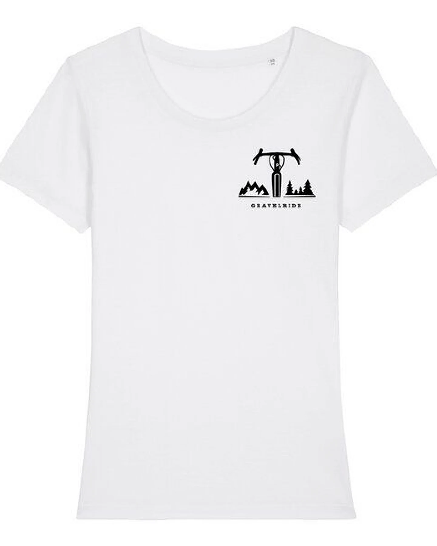 päfjes Gravelride - Gravel Brust - Fair Wear Frauen T-Shirt - White – Ansicht 4