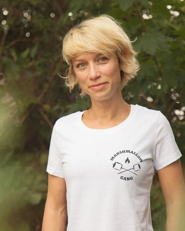 Marshmallow Gang - Brust Motiv - päfjes Fair Wear Frauen T-Shirt - White