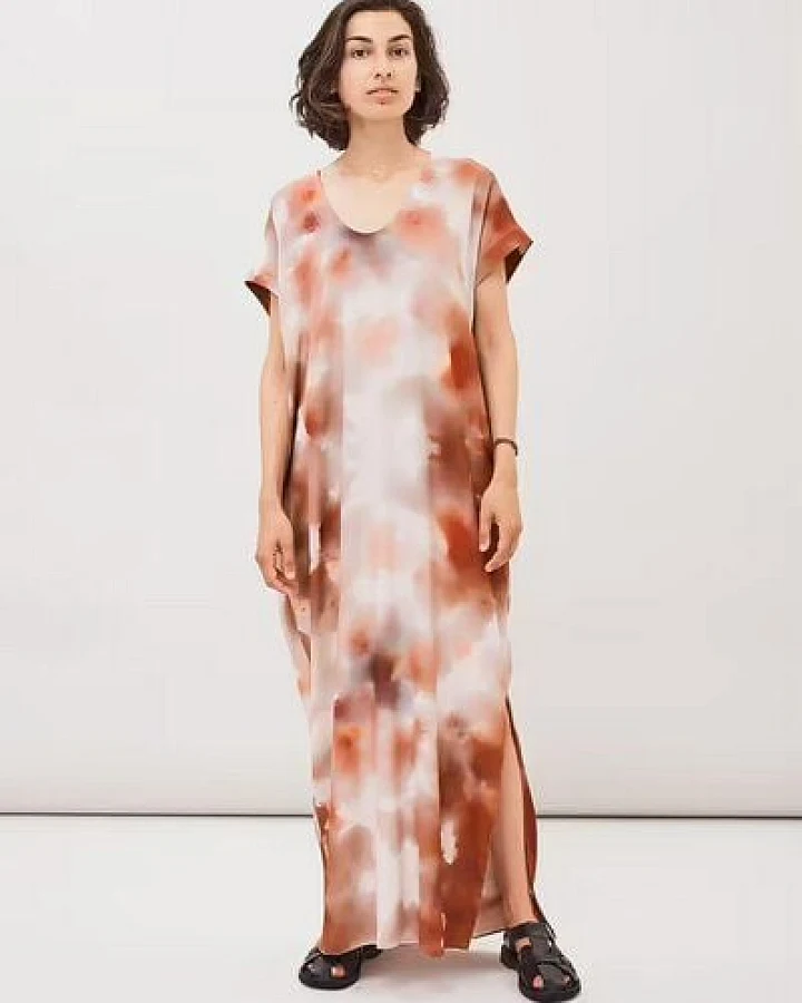 Maska Kirsi - Long printed viscose dress
