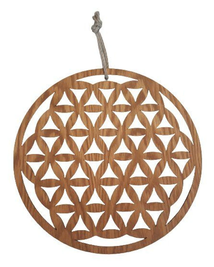 ReineNatur Fensterdekoration– Wandbild - Dekoration - Blume des Lebens - Ø 30 cm