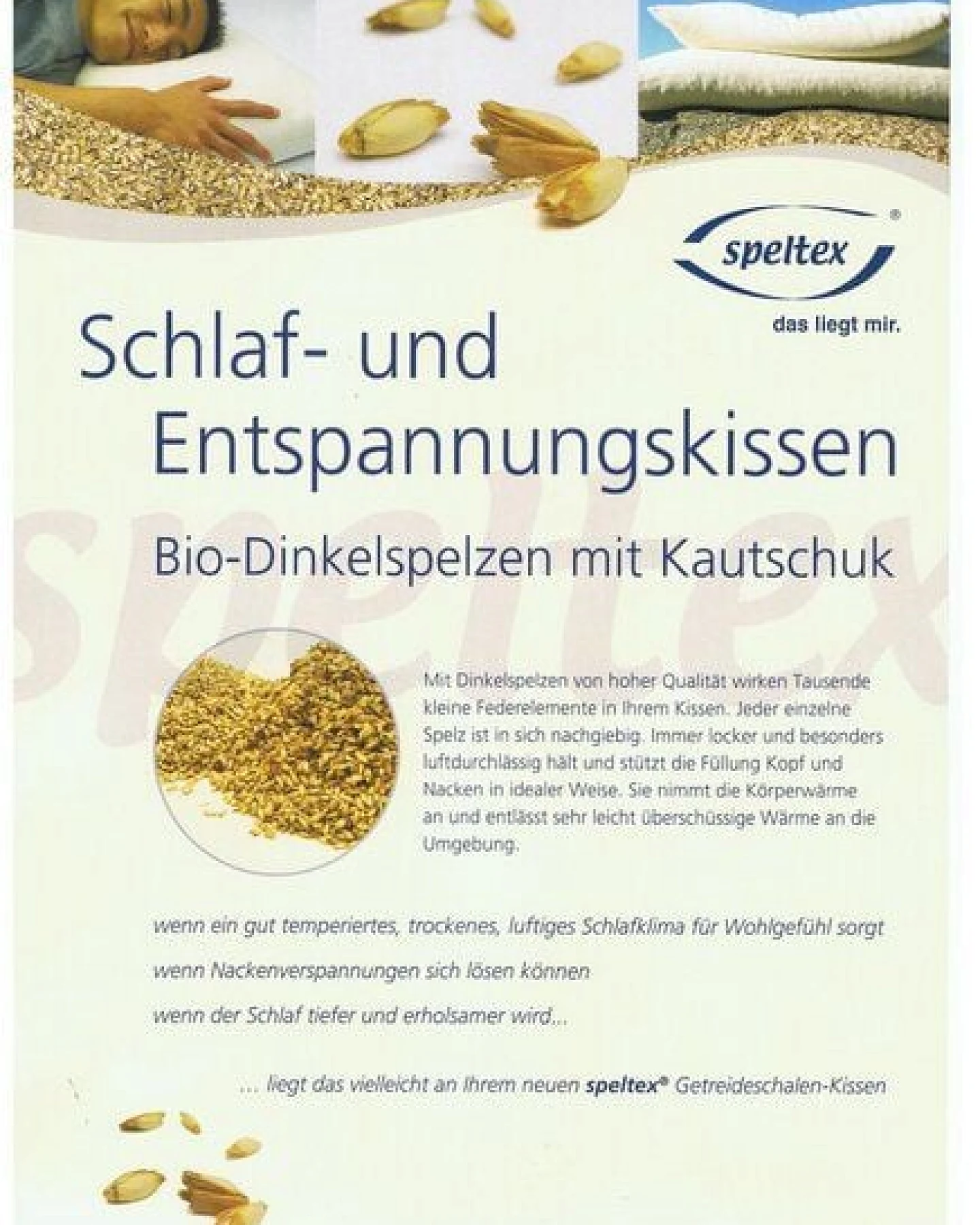 Speltex Ergonomisches Schlafkissen mit Bio-Hirseschalen und Kautschuk – Ansicht 4