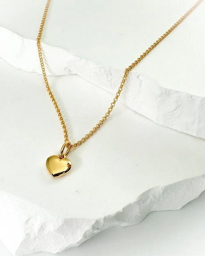 MOANINA Kette Mini Herz - 925 Silber/18k Gold Vermeil - 3 Längen