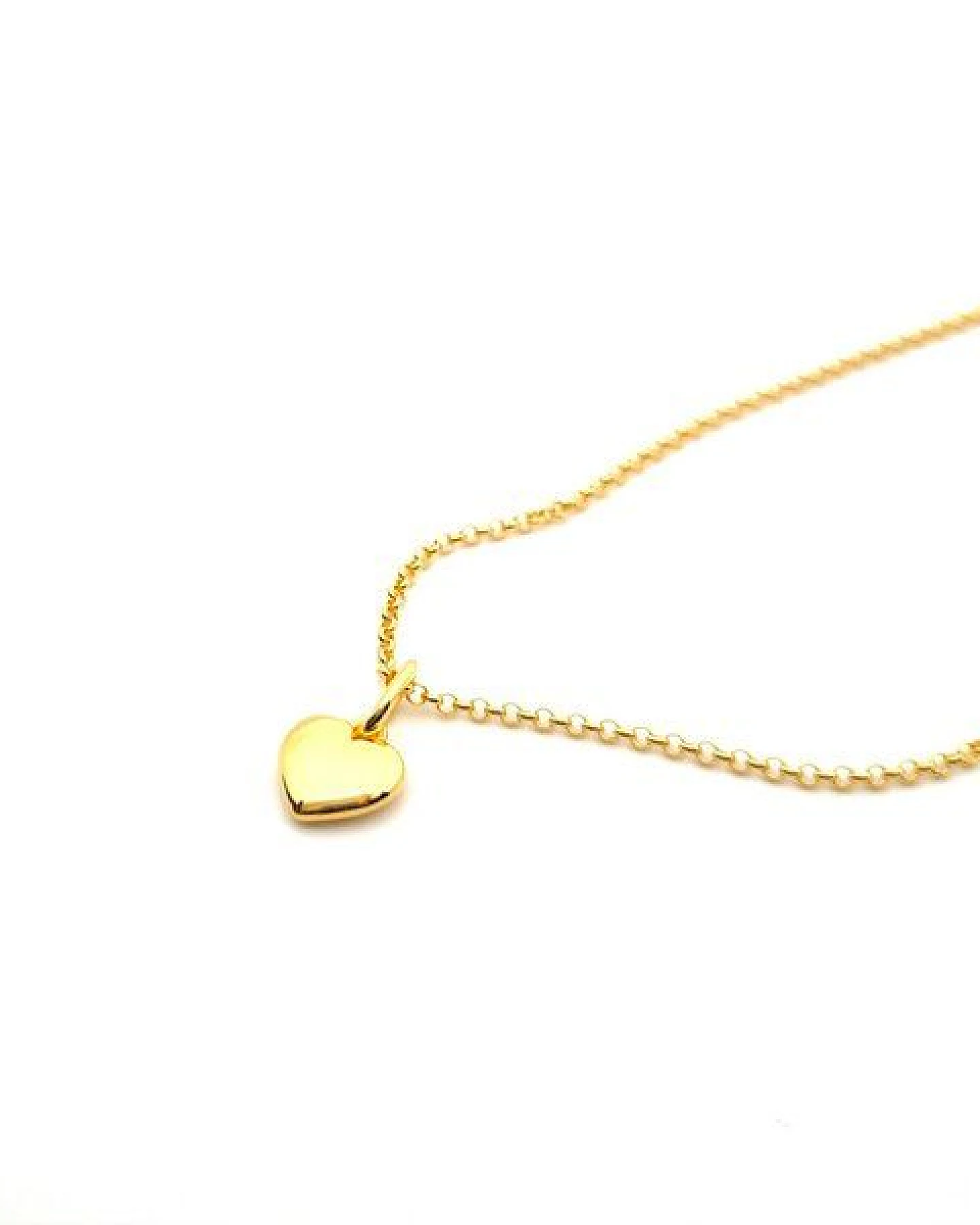 MOANINA Kette Mini Herz - 925 Silber/18k Gold Vermeil - 3 Längen – Ansicht 3