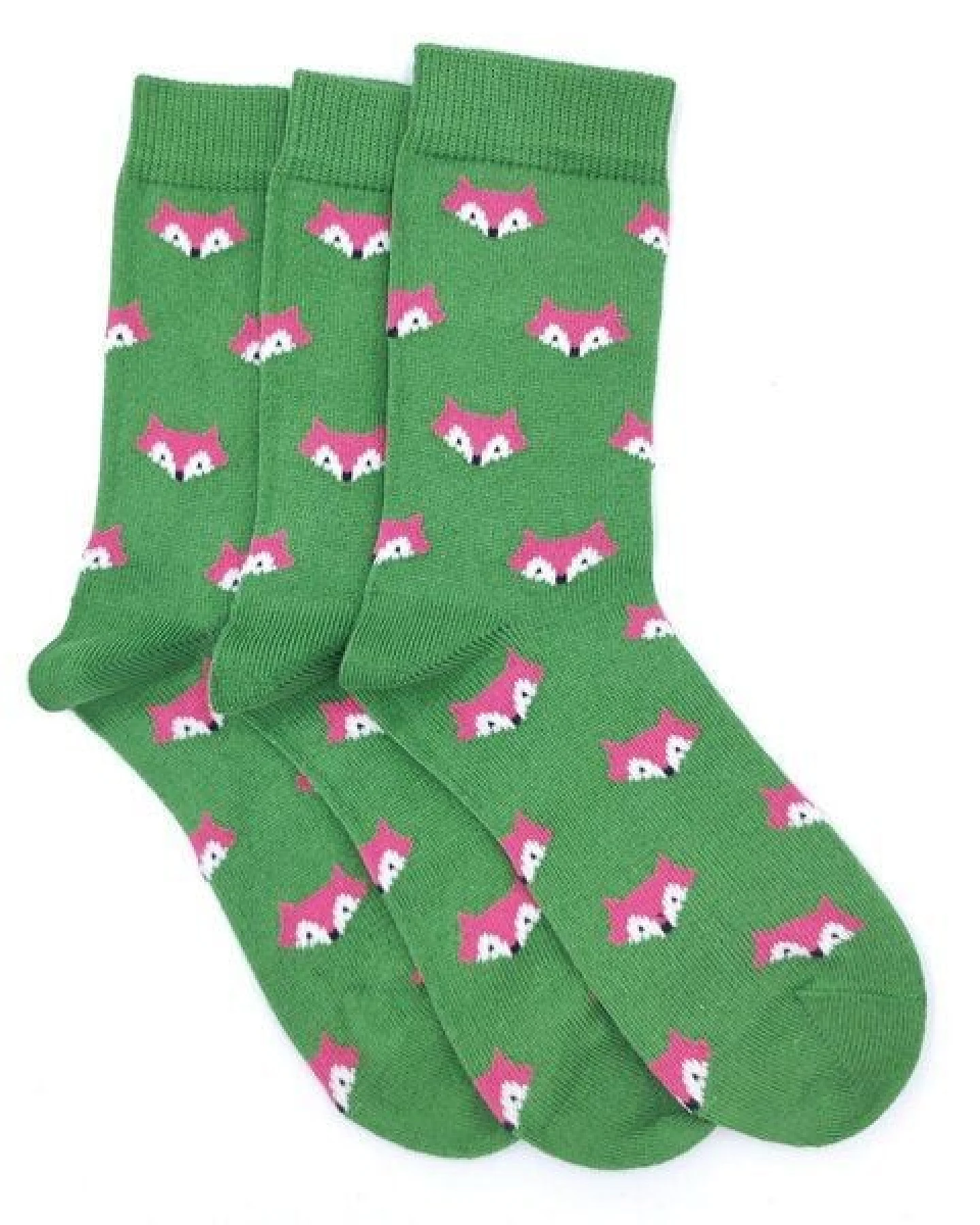 BLS Organic 3er Pack GOTS zertifizierte 98 % Bio Baumwolle Socken mit Fuchs Design – Ansicht 3