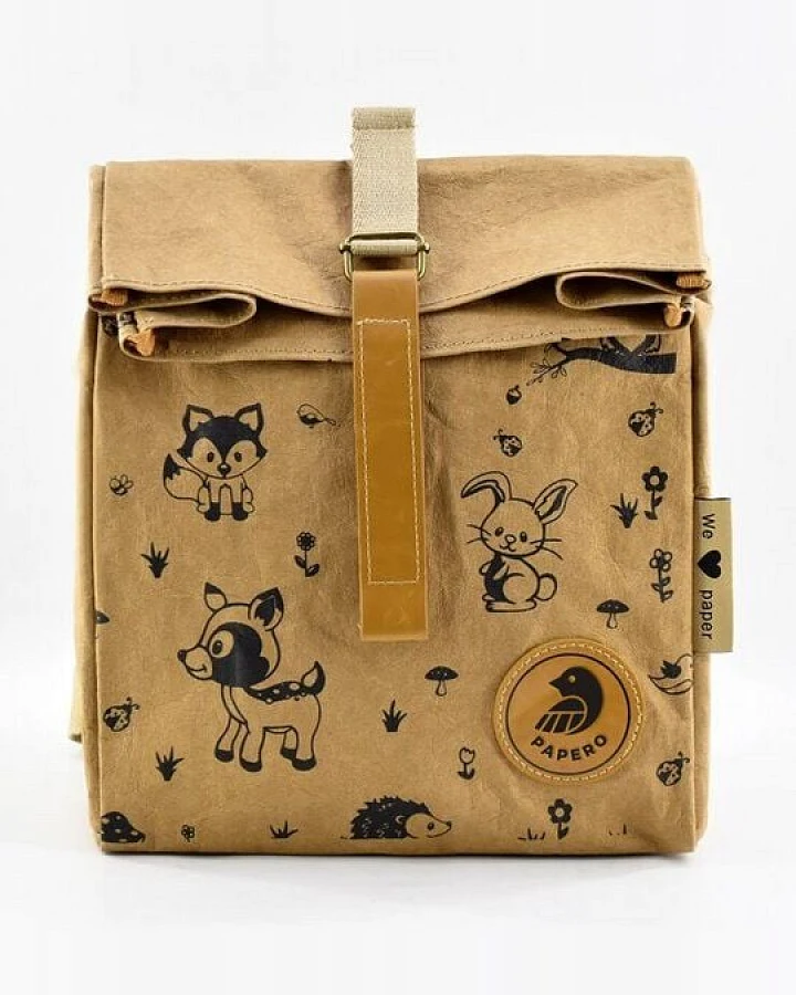 PAPERO Rucksack aus Kraft Papier COUGAR KIDS 8 L leicht, reißfest und wasserfest nachhaltig für Kinder
