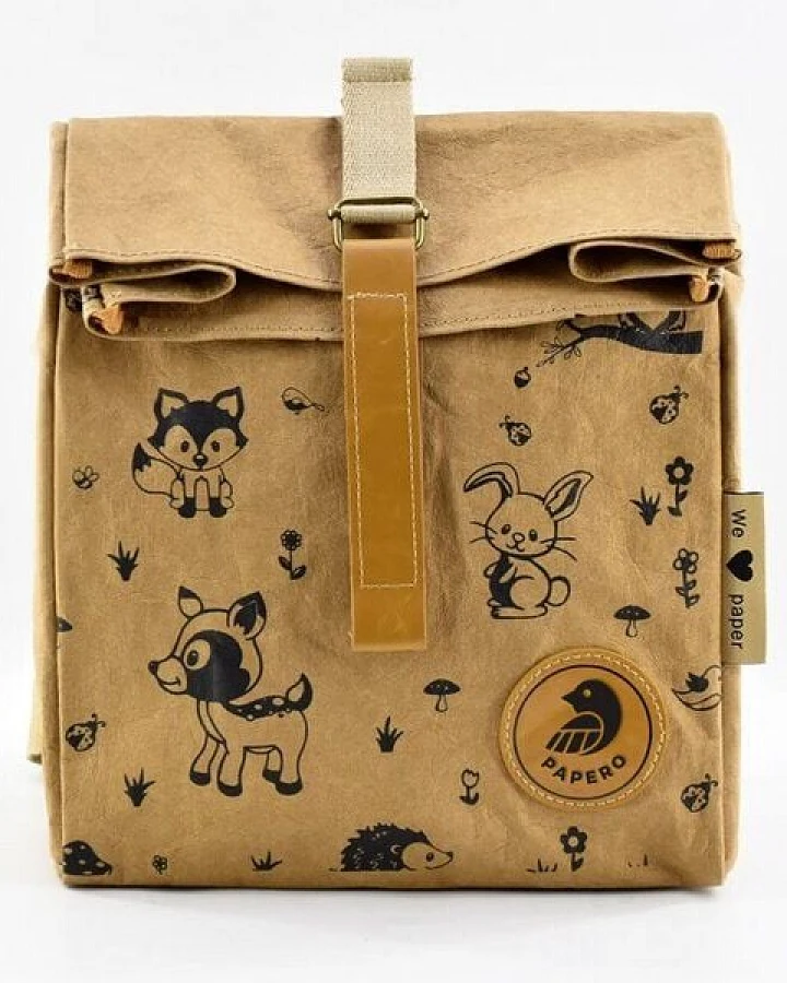 PAPERO Rucksack aus Kraft Papier COUGAR KIDS 8 L leicht, reißfest und wasserfest nachhaltig für Kinder