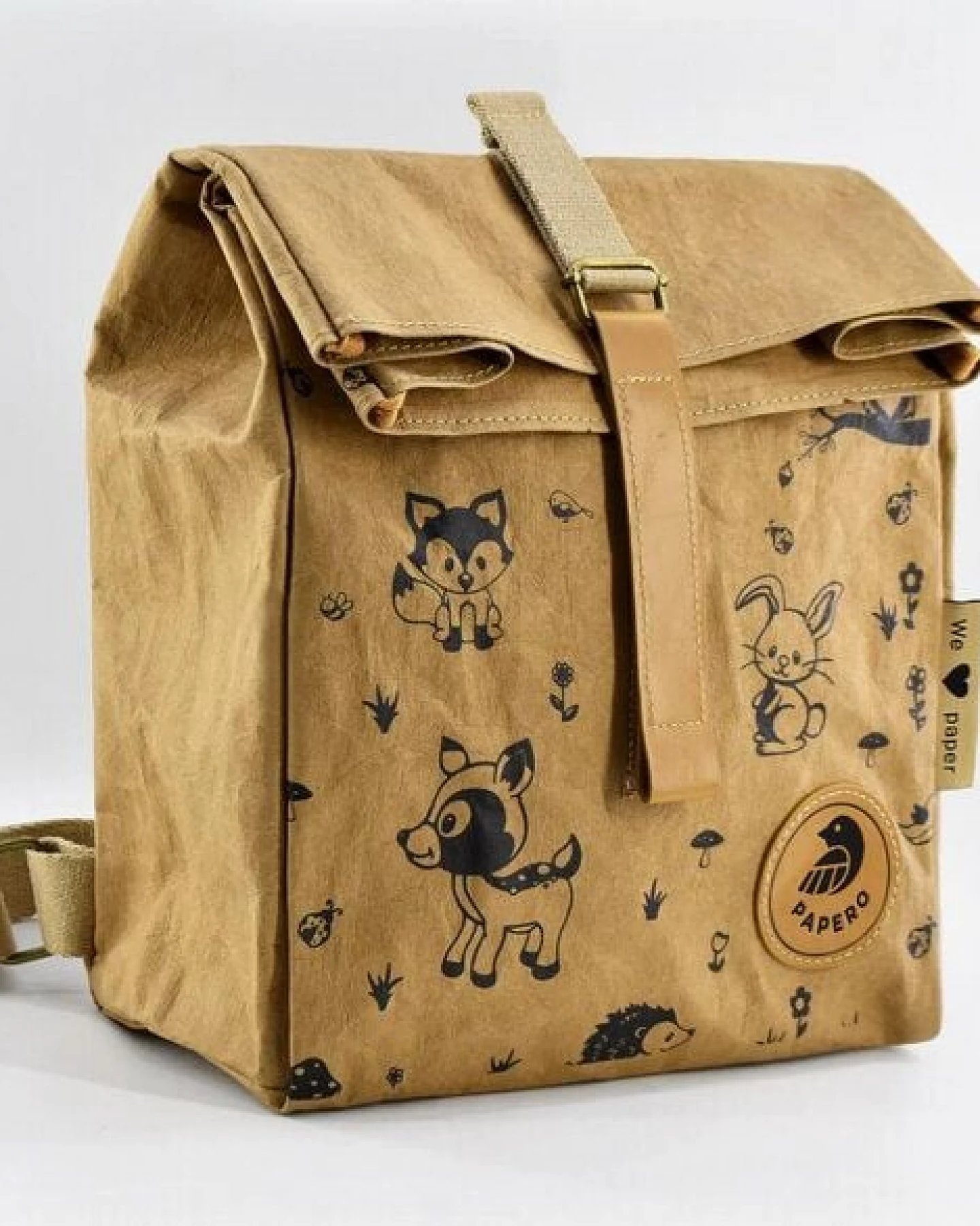 PAPERO Rucksack aus Kraft Papier COUGAR KIDS 8 L leicht, reißfest und wasserfest nachhaltig für Kinder – Ansicht 2