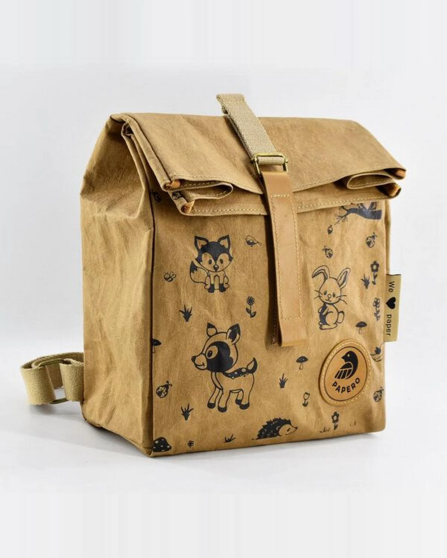 PAPERO Rucksack aus Kraft Papier COUGAR KIDS 8 L leicht, reißfest und wasserfest nachhaltig für Kinder – Ansicht 2