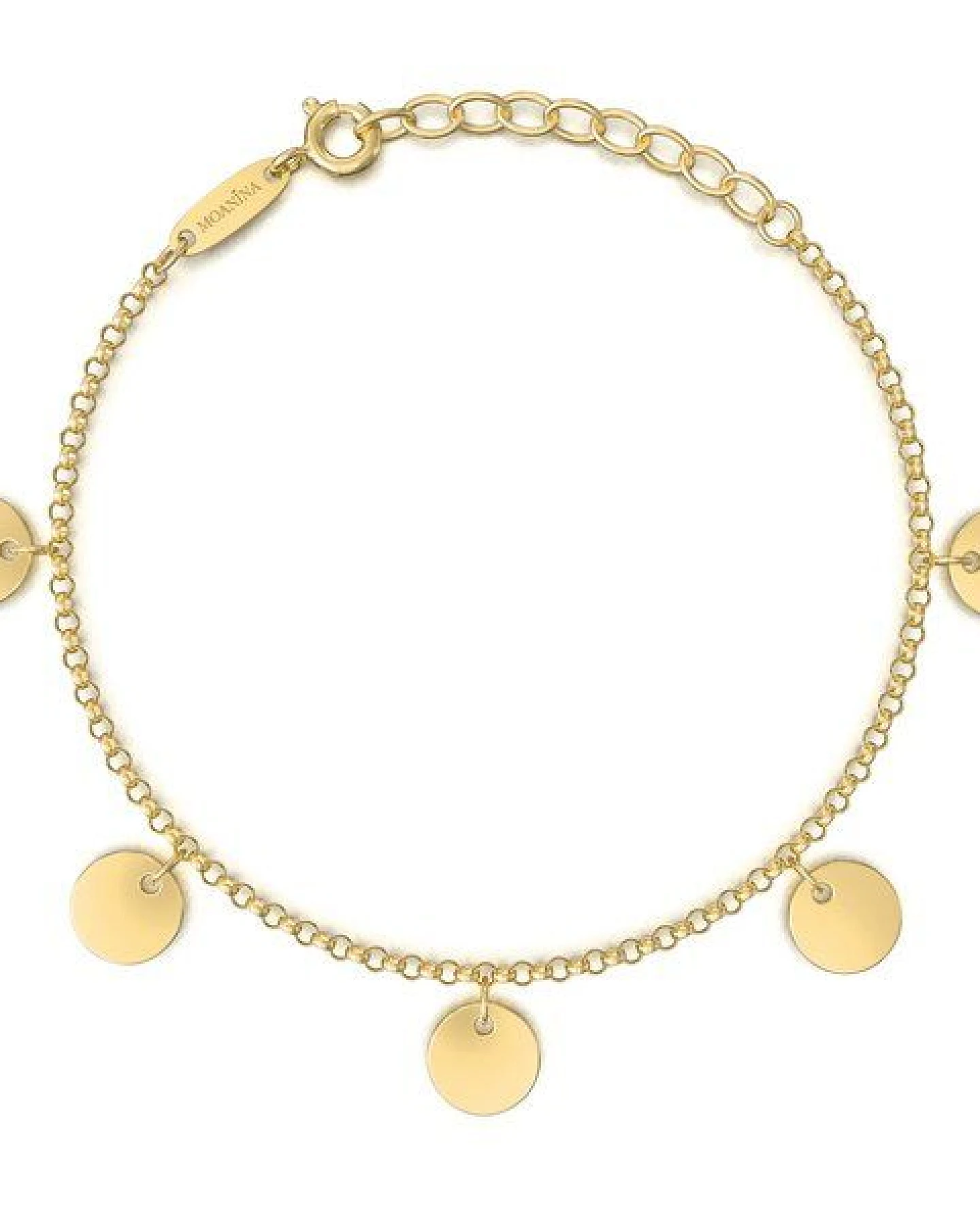 MOANINA Armband Glow Mini Coins - 925 Silber/18k Gold Vermeil – Ansicht 2