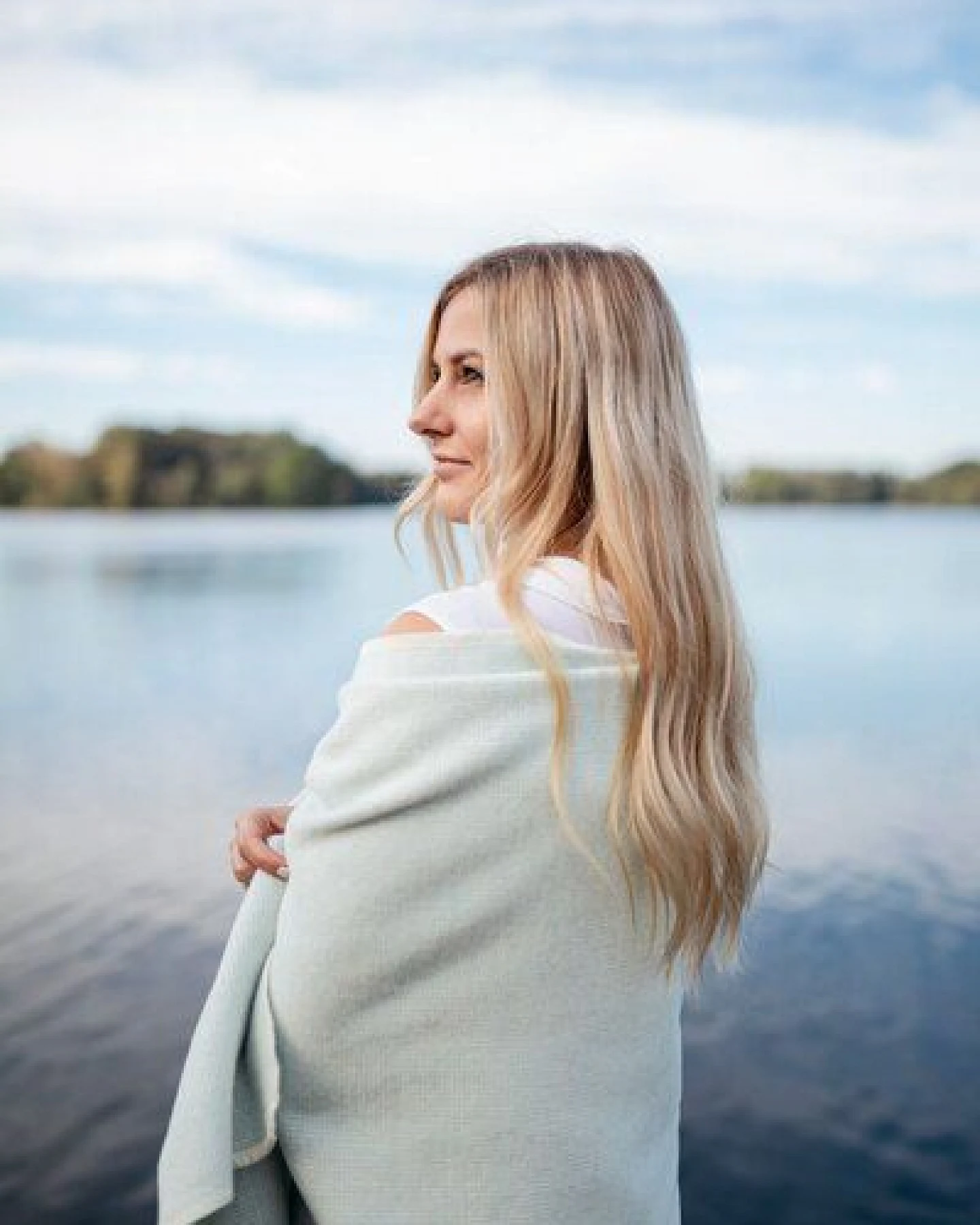 biederlack Wohn-und Kuscheldecke Cotton Comfort "Pearl" 100 % Baumwolle tolle Sommerfarben – Ansicht 2