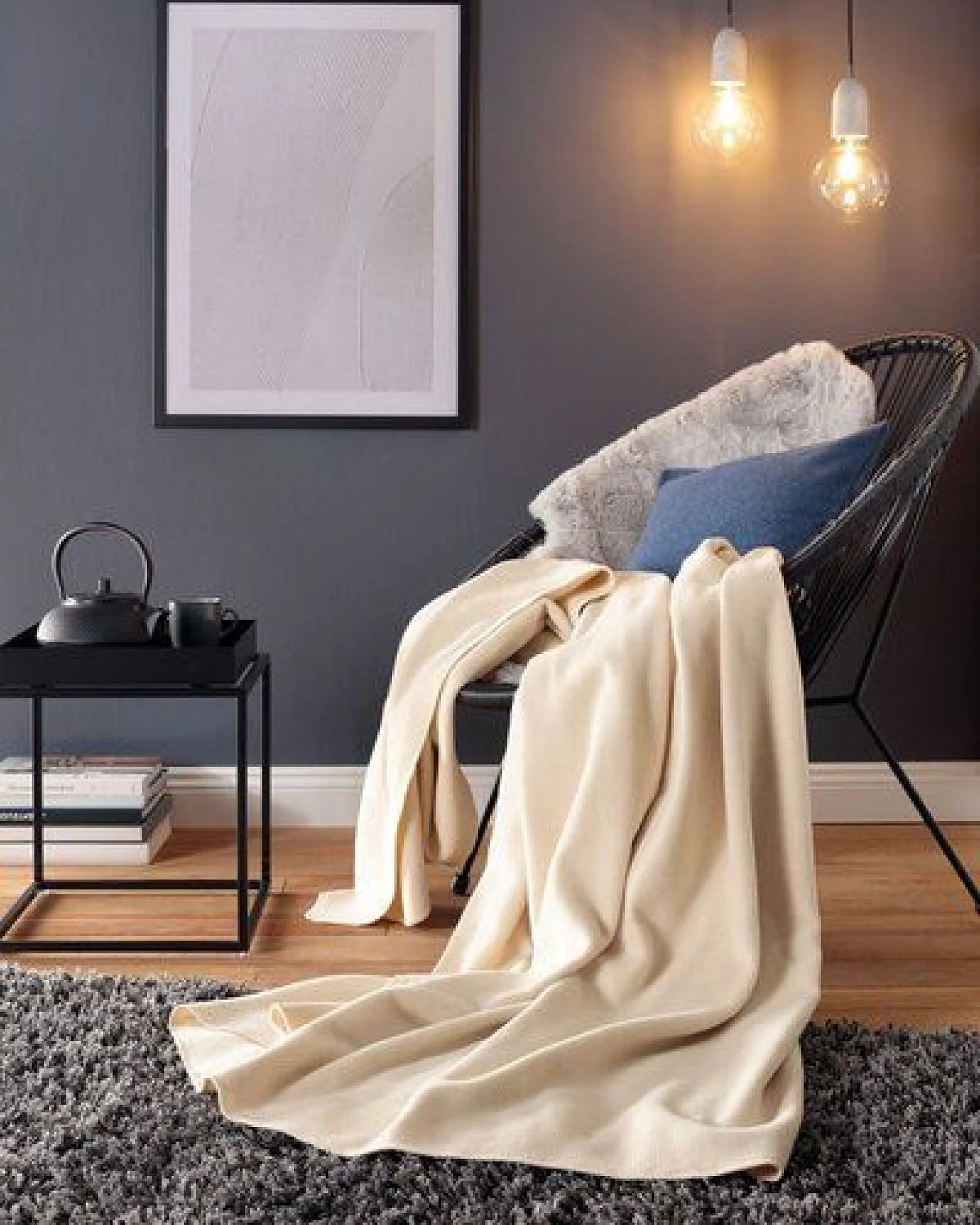 biederlack Wohn-und Kuscheldecke Cotton Comfort "Pearl" 100 % Baumwolle tolle Sommerfarben – Ansicht 2