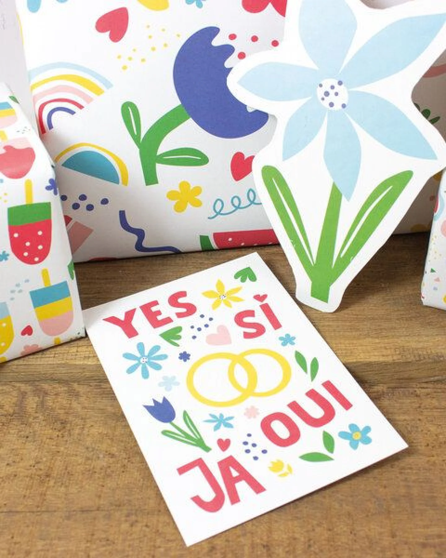Bow & Hummingbird Postkarte Yes – Ansicht 2
