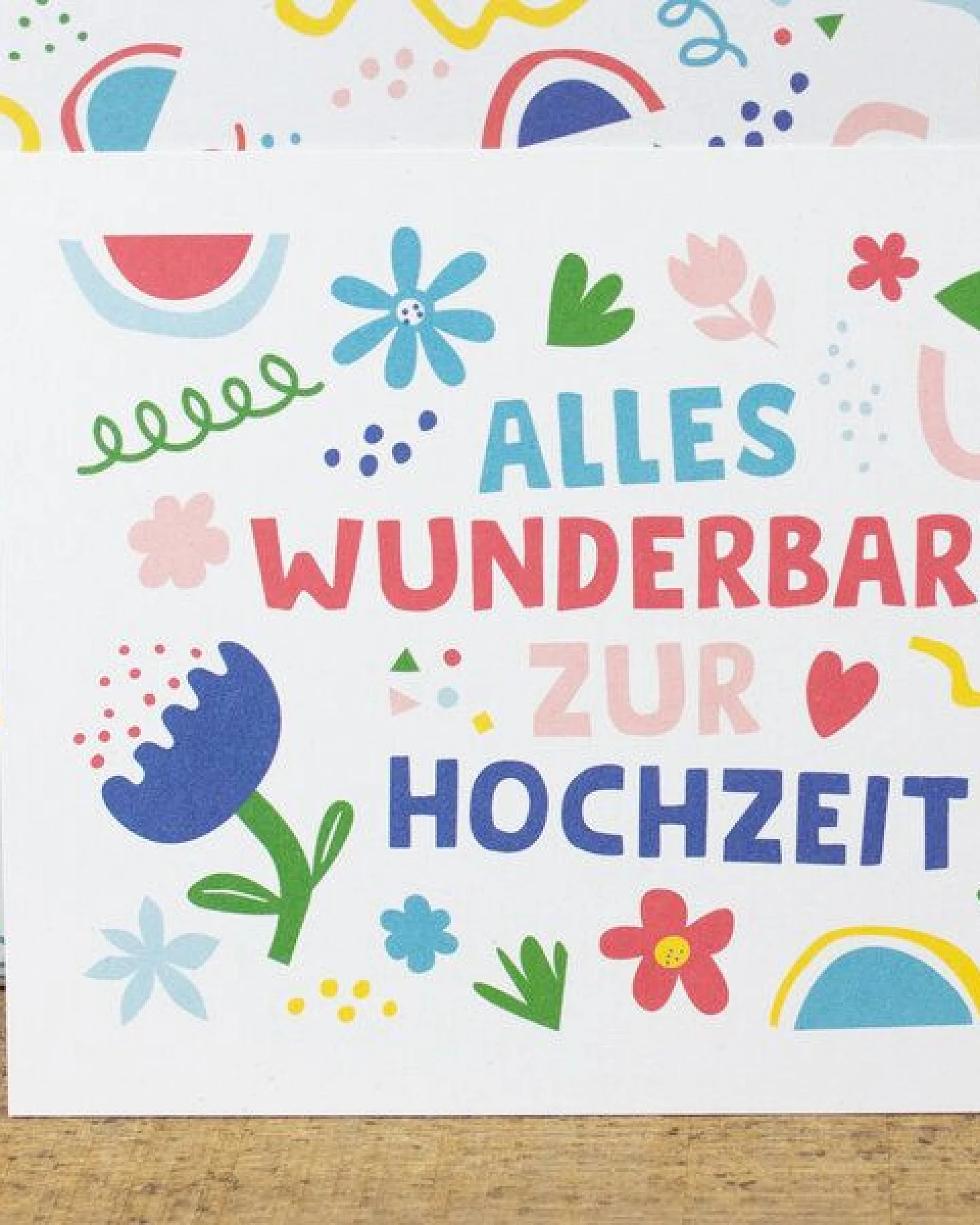 Bow & Hummingbird Postkarte Alles Wunderbare zur Hochzeit – Ansicht 2