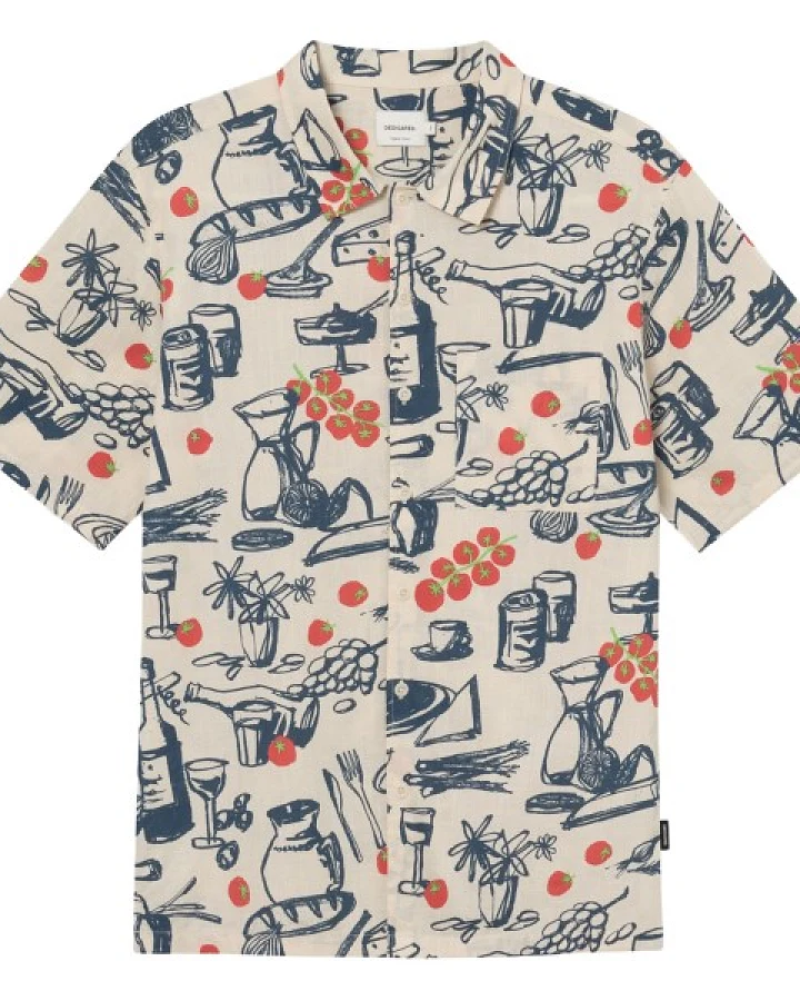 DEDICATED - Shirt Brantevik - Hemd Gr S grau