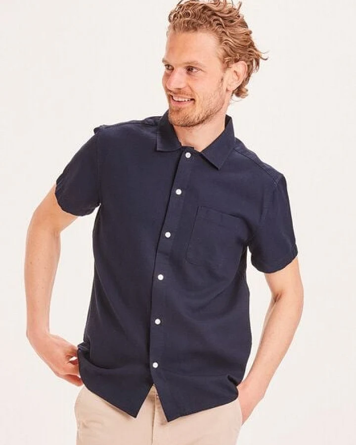 KnowledgeCotton Apparel Larch Waffle Shortsleeve Hemd