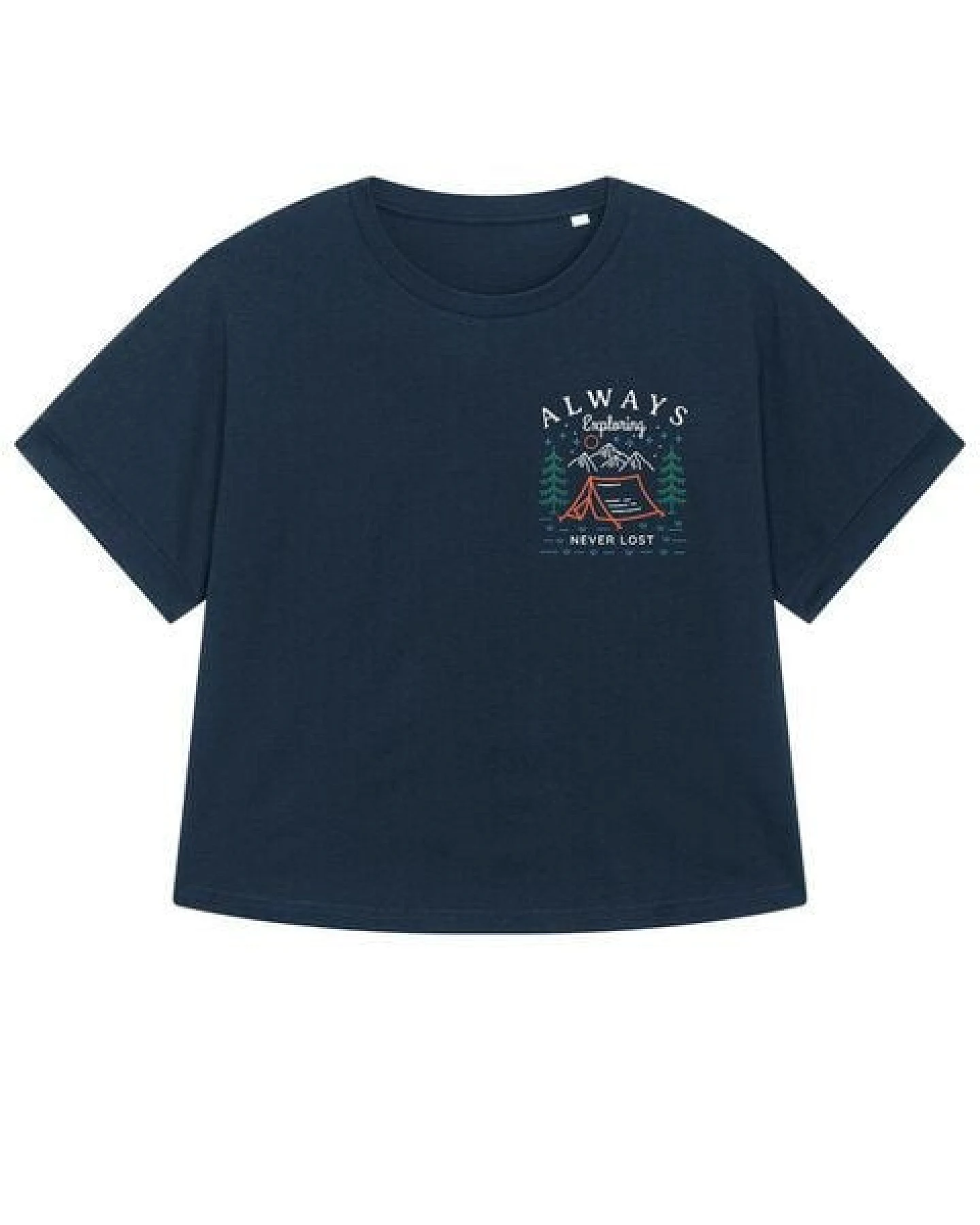 watapparel Oversize T-Shirt Frauen Always exploring never lost – Ansicht 4