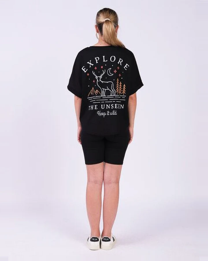 watapparel Oversize T-Shirt Frauen Explore the unseen, keep wild