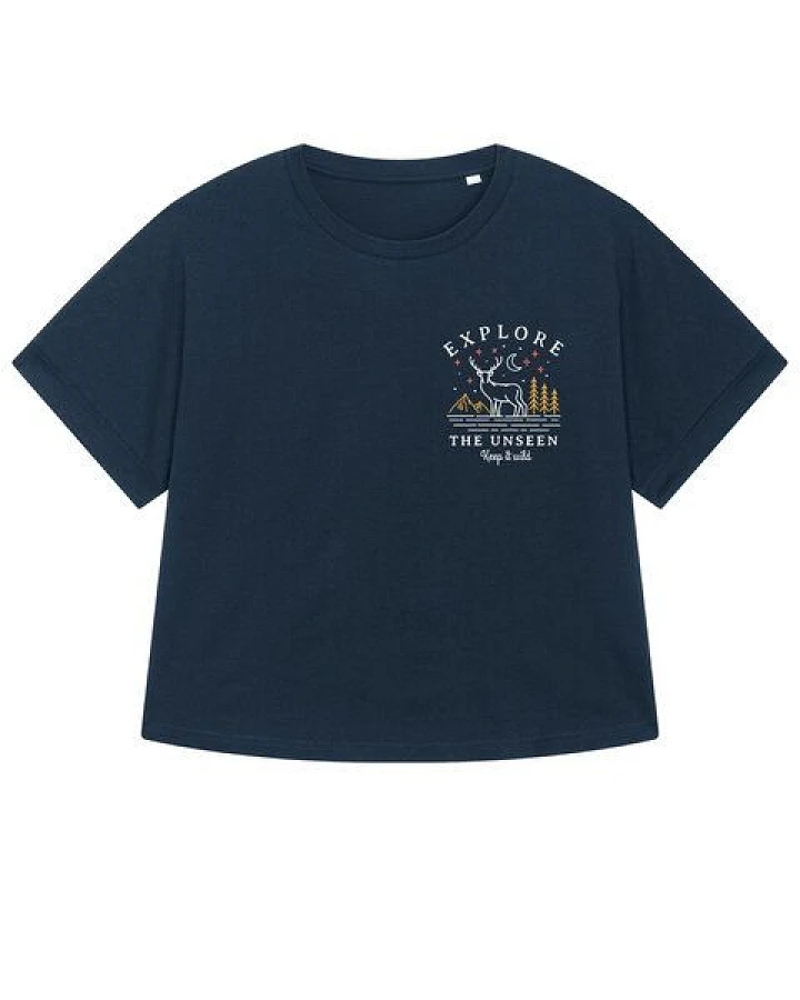 watapparel Oversize T-Shirt Frauen Explore the unseen, keep wild