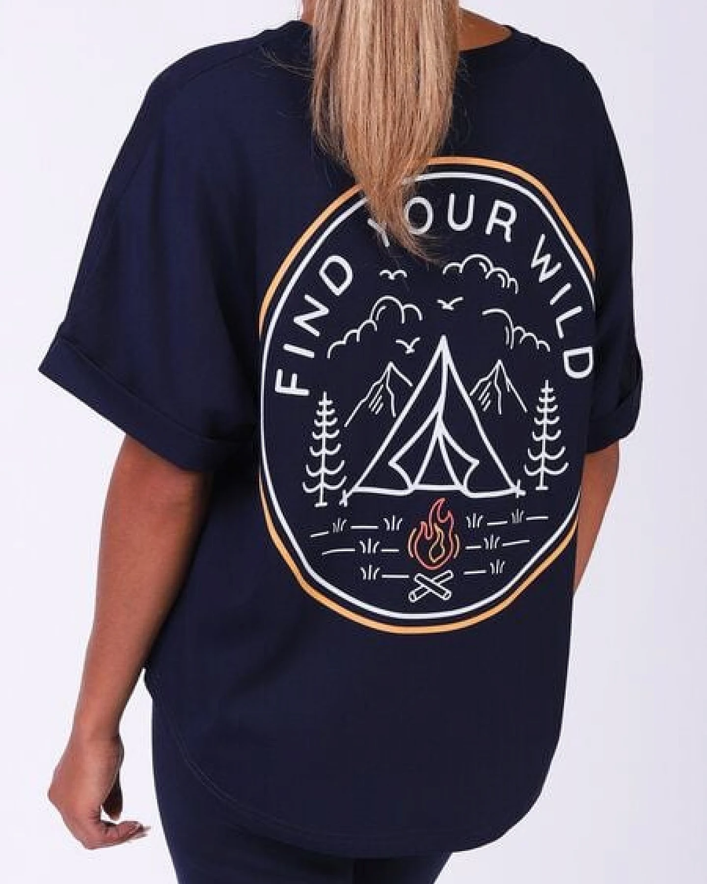 watapparel Oversize T-Shirt Frauen Find your wild – Ansicht 3