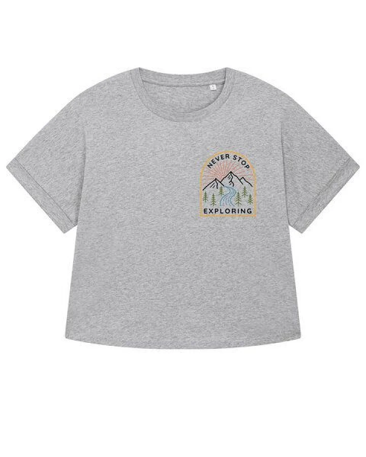 watapparel Oversize T-Shirt Frauen Never stop exploring