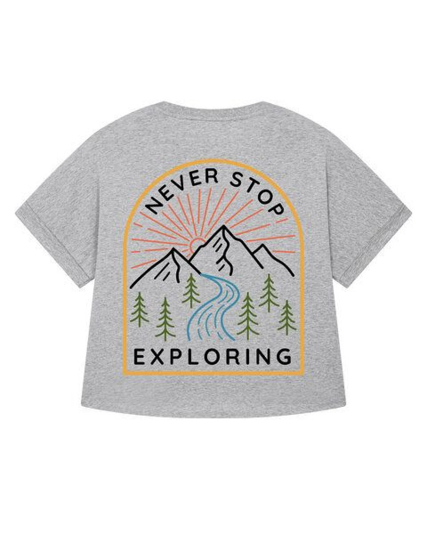 watapparel Oversize T-Shirt Frauen Never stop exploring – Ansicht 2