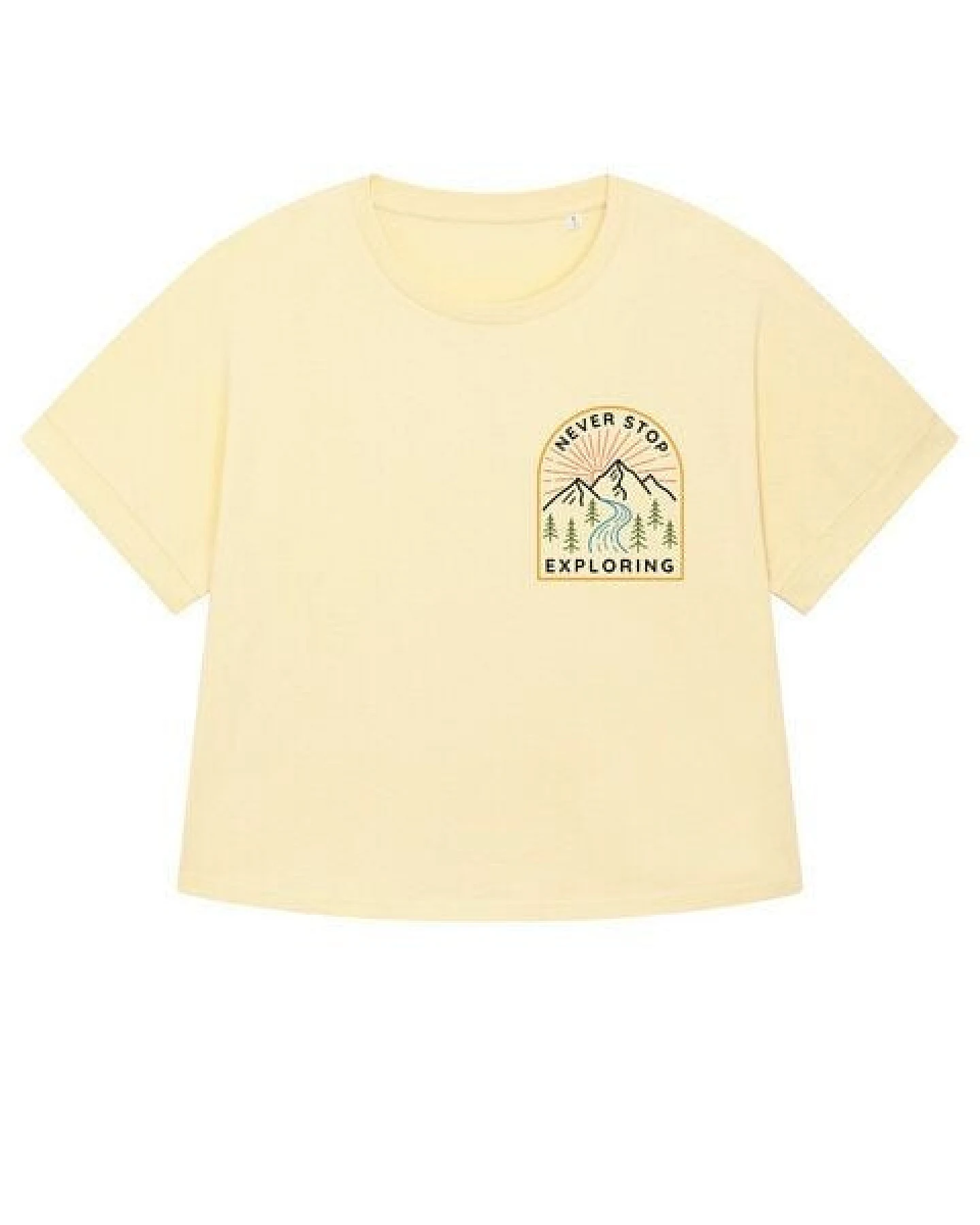 watapparel Oversize T-Shirt Frauen Never stop exploring – Ansicht 4