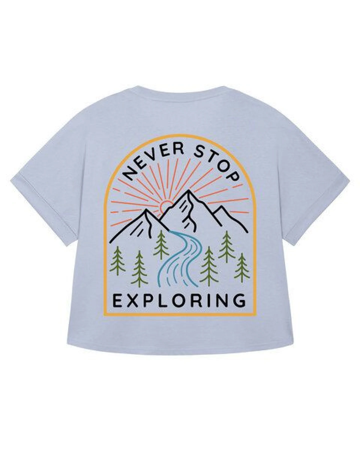 watapparel Oversize T-Shirt Frauen Never stop exploring – Ansicht 2
