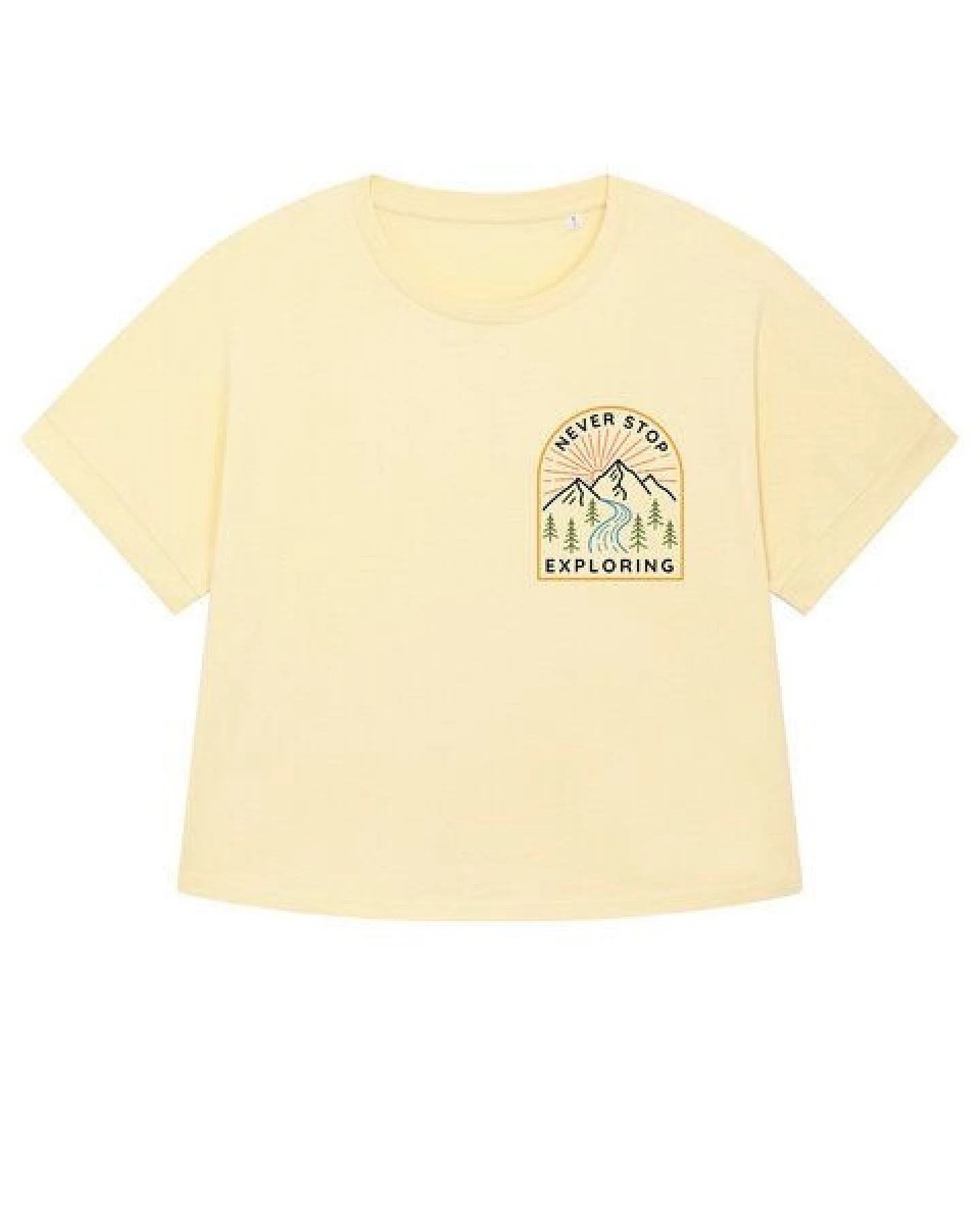 watapparel Oversize T-Shirt Frauen Never stop exploring – Ansicht 4