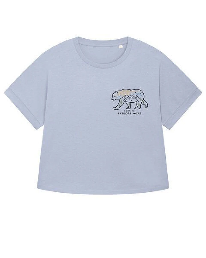 watapparel Oversize T-Shirt Frauen Born to explore more