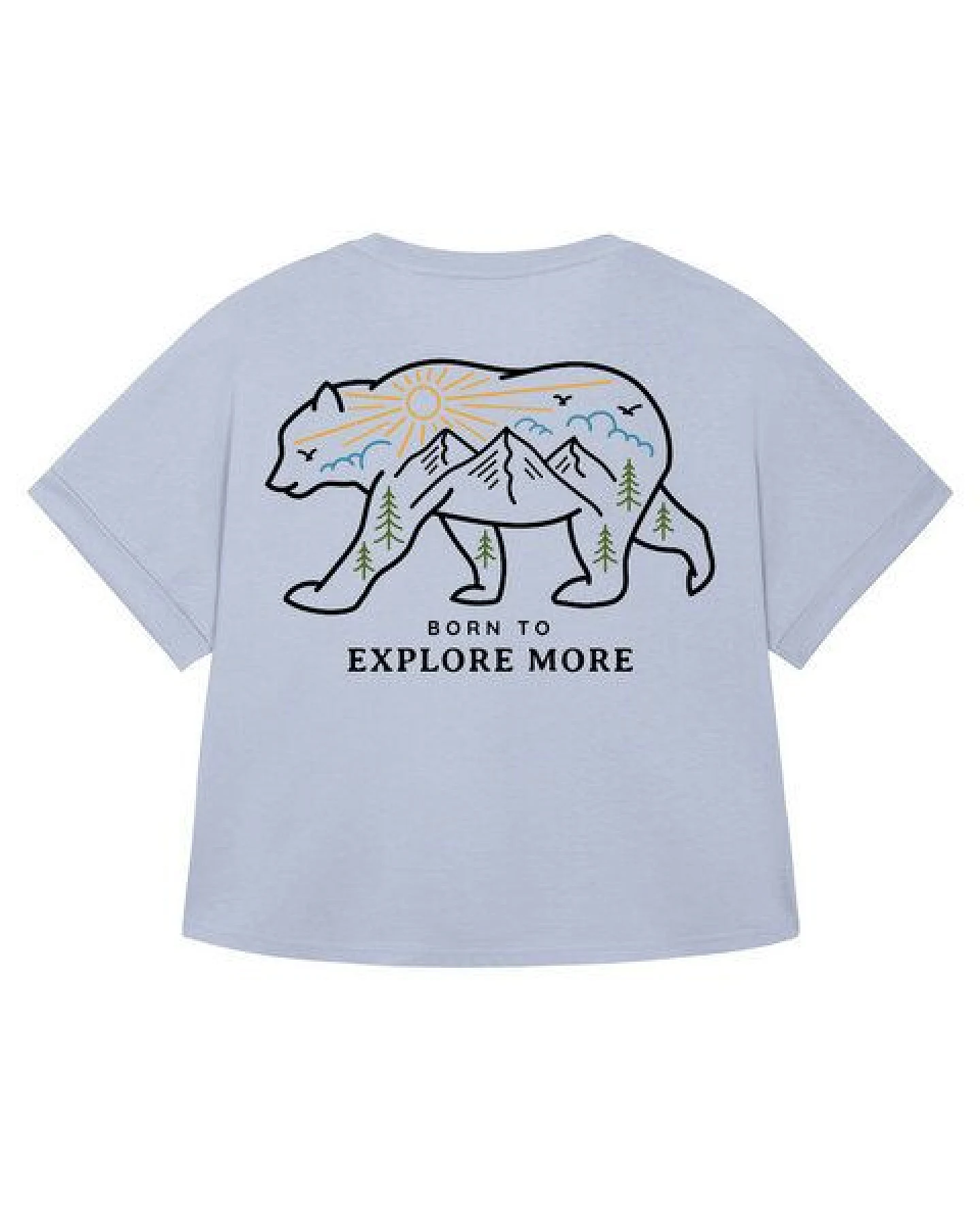 watapparel Oversize T-Shirt Frauen Born to explore more – Ansicht 2