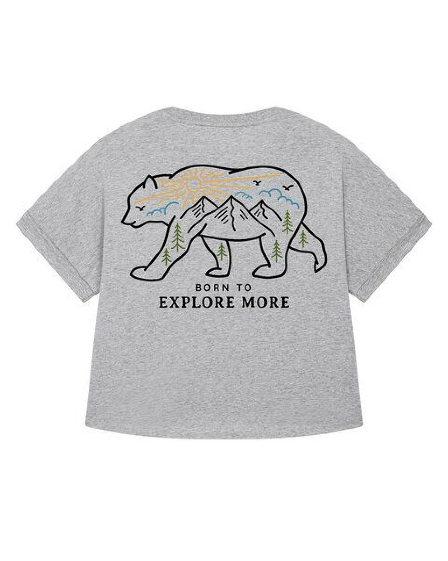 watapparel Oversize T-Shirt Frauen Born to explore more – Ansicht 2