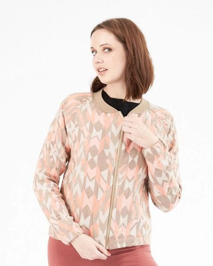 WiDDA berlin Blouson Jacke MIA mit hellem Webmuster