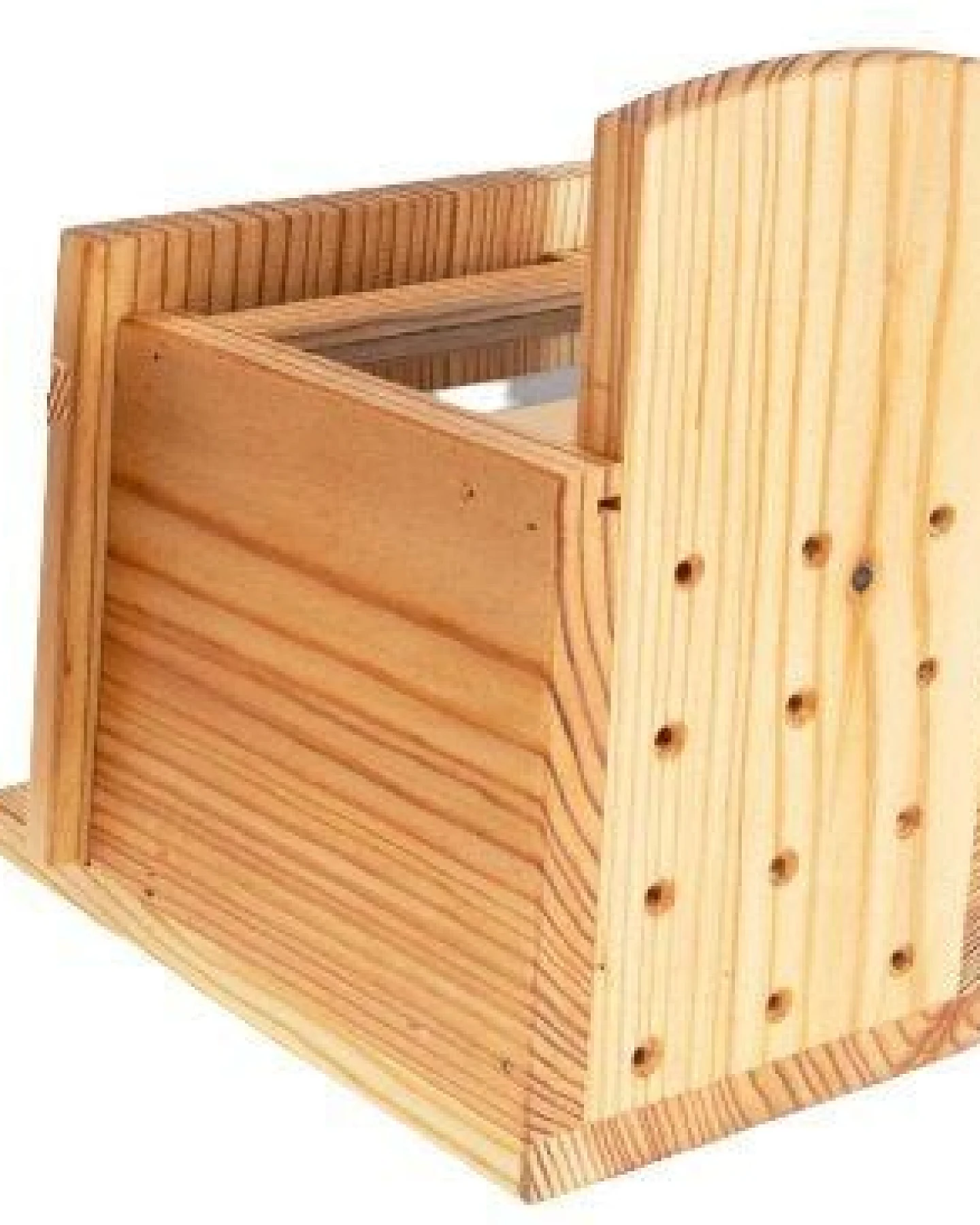 ReineNatur Eichhörnchen Futterhaus – Futterkasten – Lärchenholz-Gr.L:25 cmxB:18cmxH:25 cm – Ansicht 4