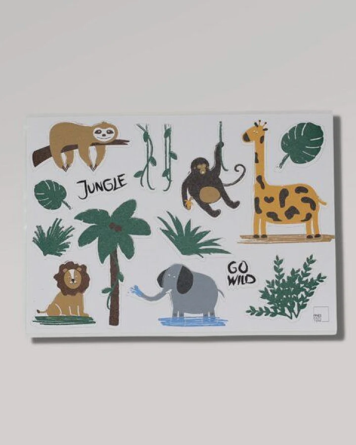 Fines Papeterie Aufkleber 5er Set mit SAFARI Motiven * Sticker für Kindergeburtstag * Din A5