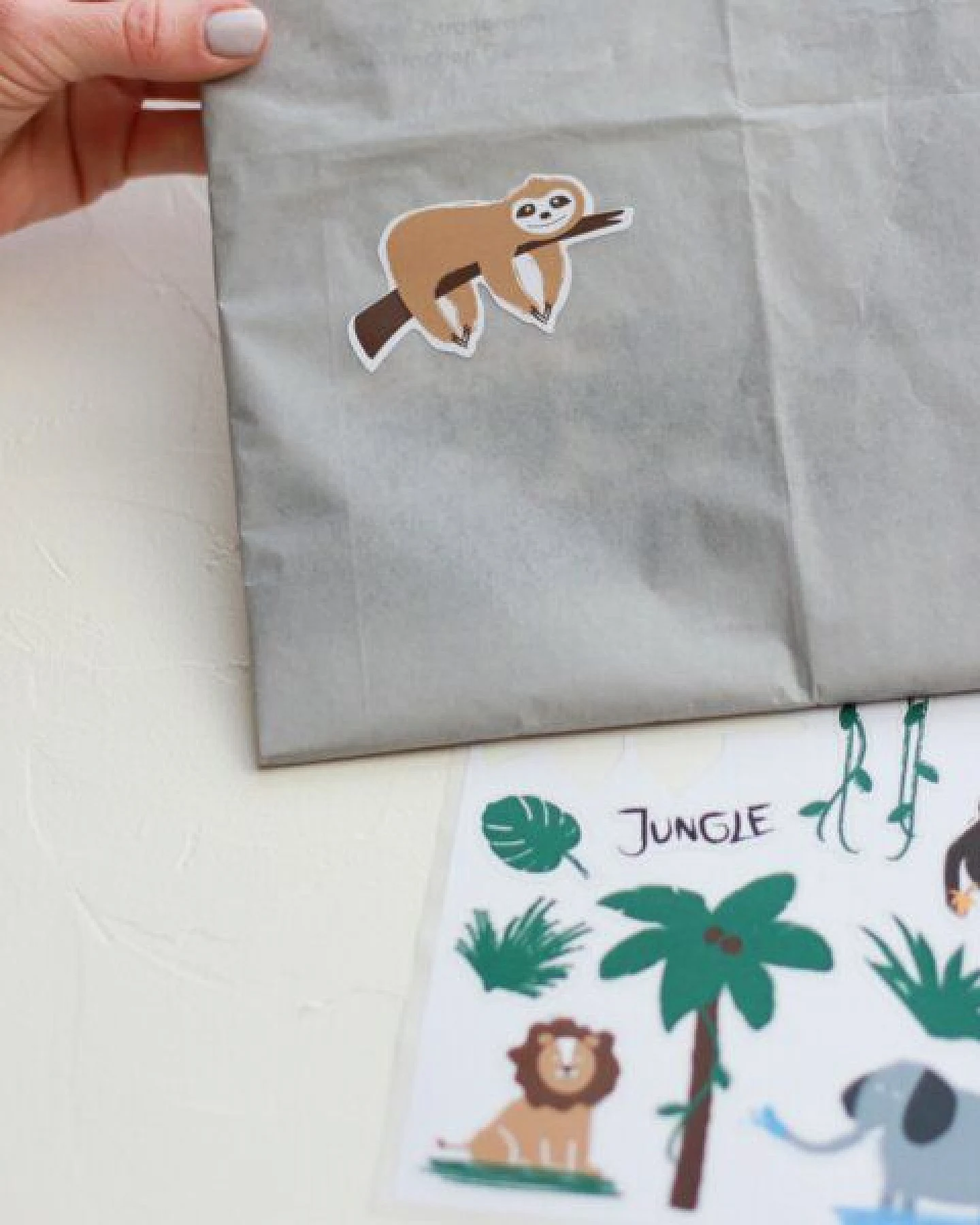Fines Papeterie Aufkleber 5er Set mit SAFARI Motiven * Sticker für Kindergeburtstag * Din A5 – Ansicht 3