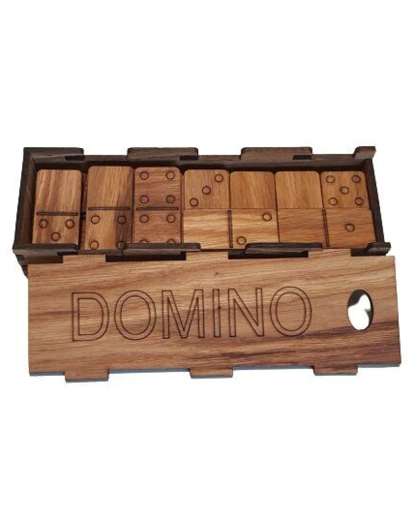 ReineNatur Domino - Familienspiel – Reisespiel – Eiche - 28 Spielsteine – Ansicht 2