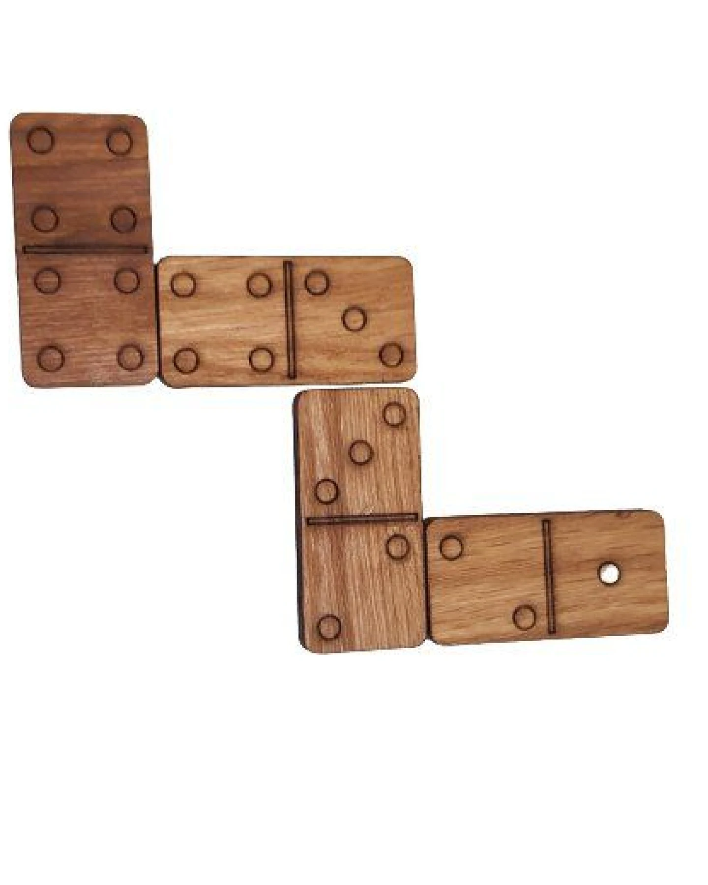 ReineNatur Domino - Familienspiel – Reisespiel – Eiche - 28 Spielsteine – Ansicht 3