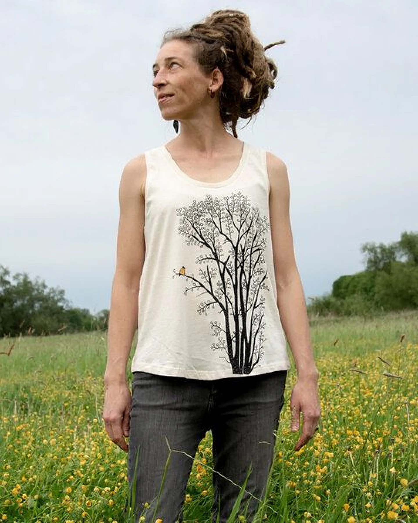Cmig Damen Tank-Top Erle mit Elster in natural raw – Ansicht 3