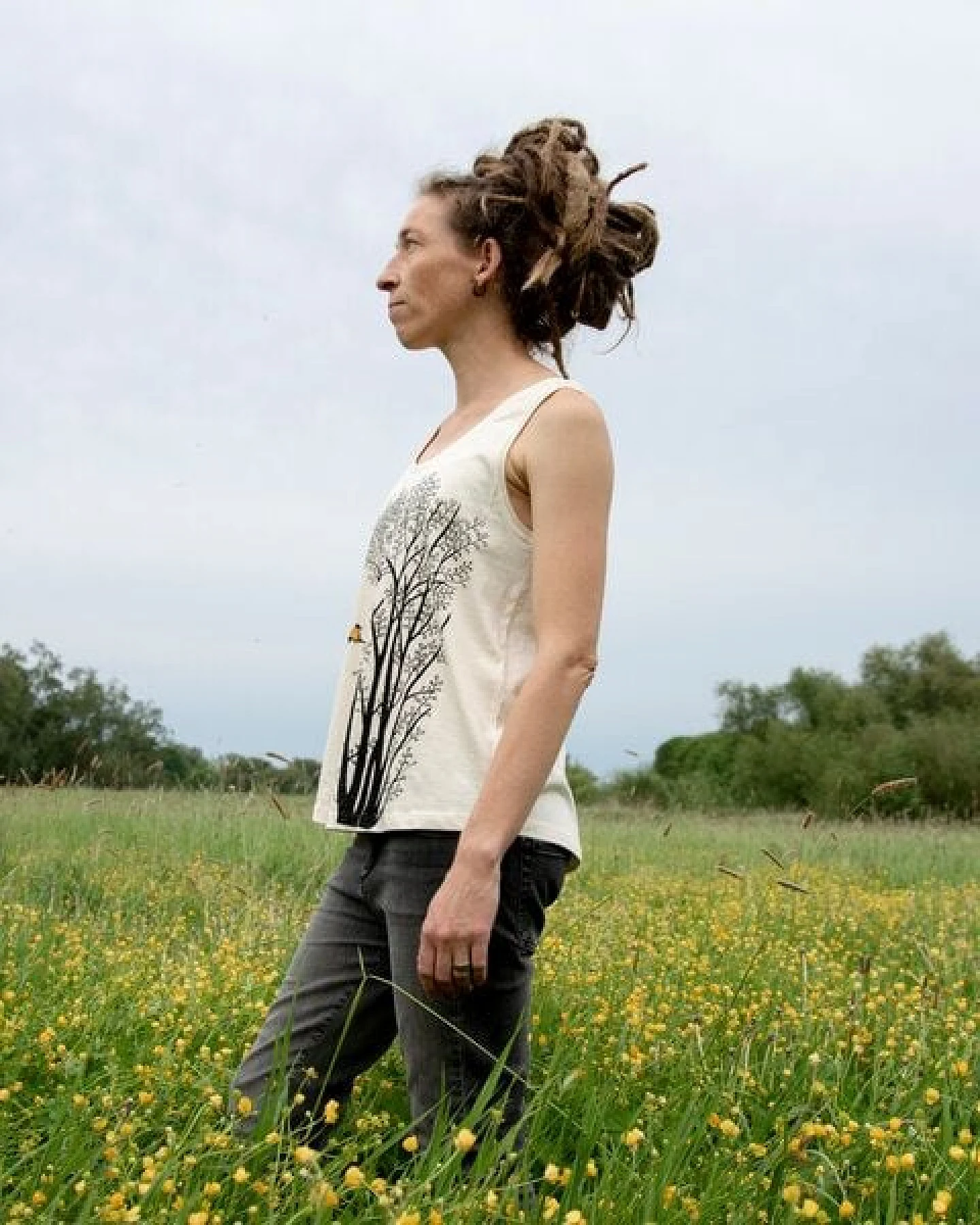 Cmig Damen Tank-Top Erle mit Elster in natural raw – Ansicht 4