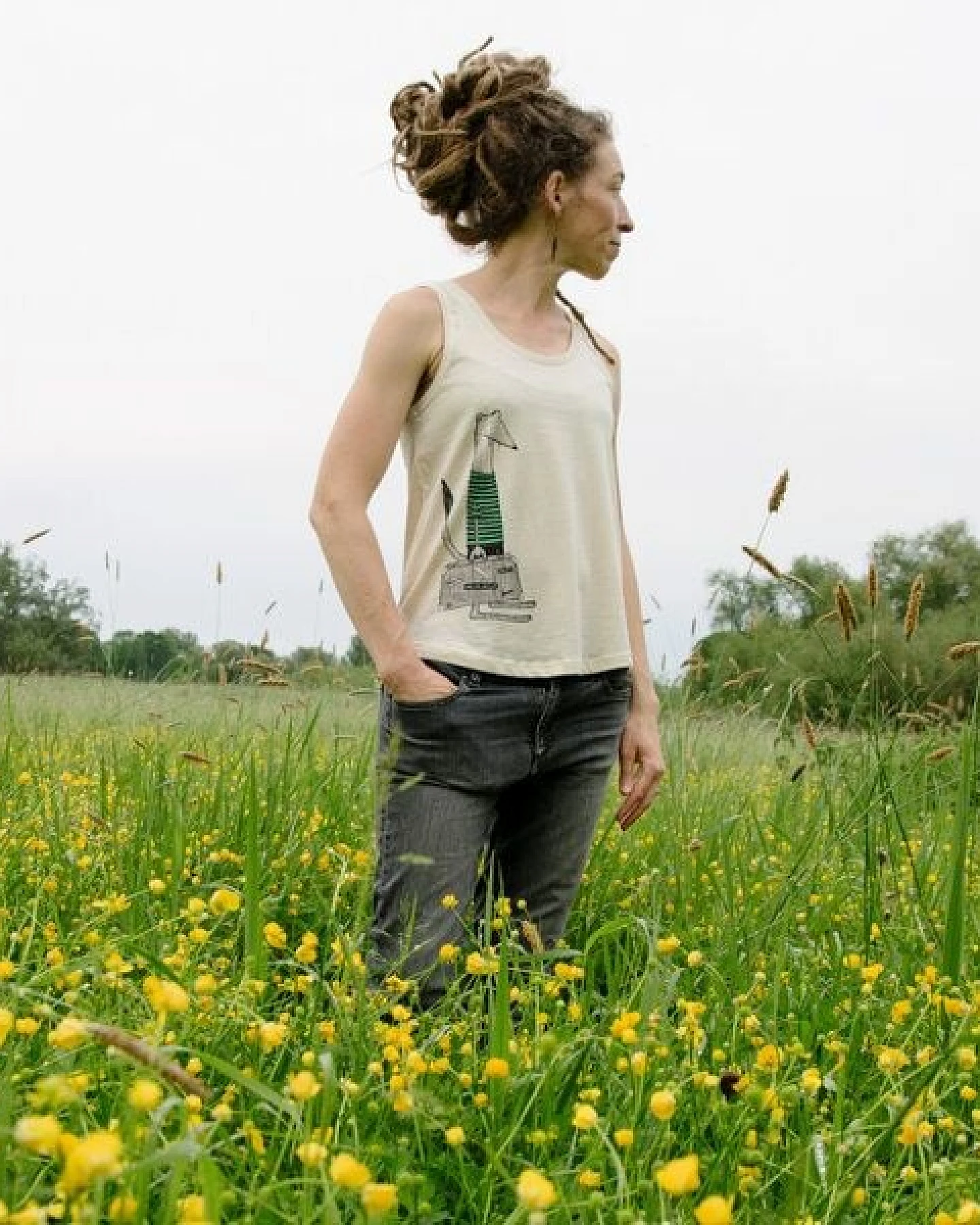 Cmig Damen Tank-Top Reisewiesel in natural raw – Ansicht 3