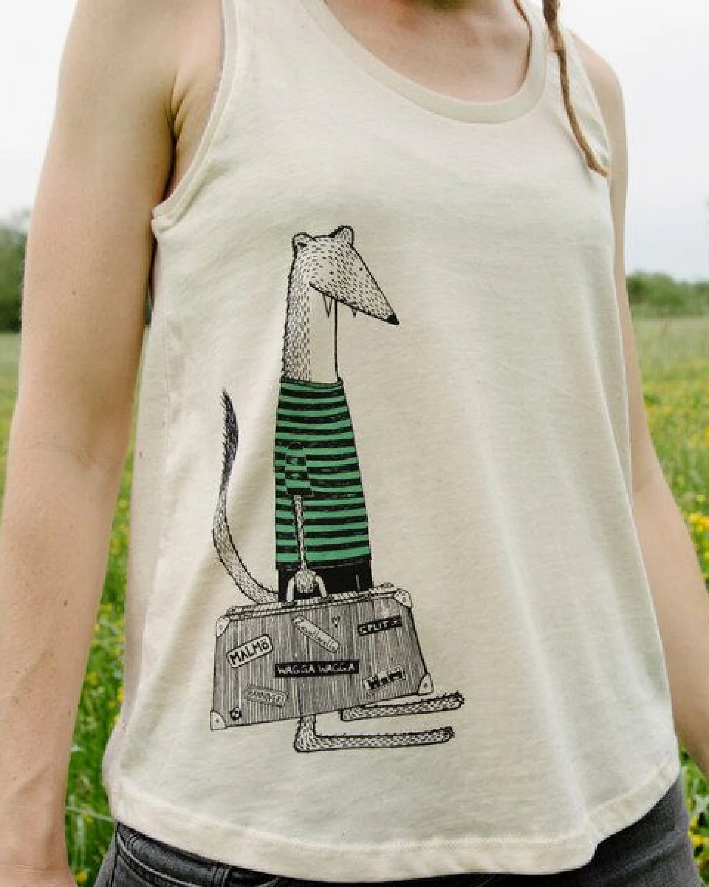 Cmig Damen Tank-Top Reisewiesel in natural raw – Ansicht 2