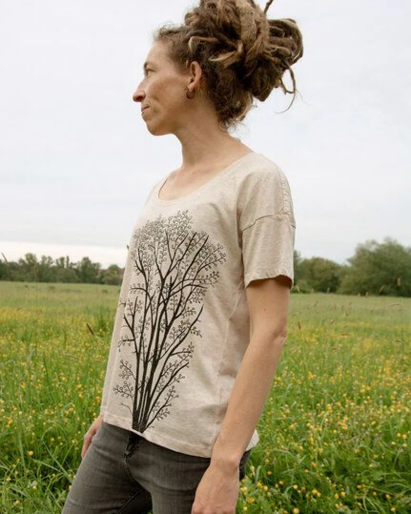 Cmig Damen T-Shirt Erle mit Elster in heather rainbow – Ansicht 4