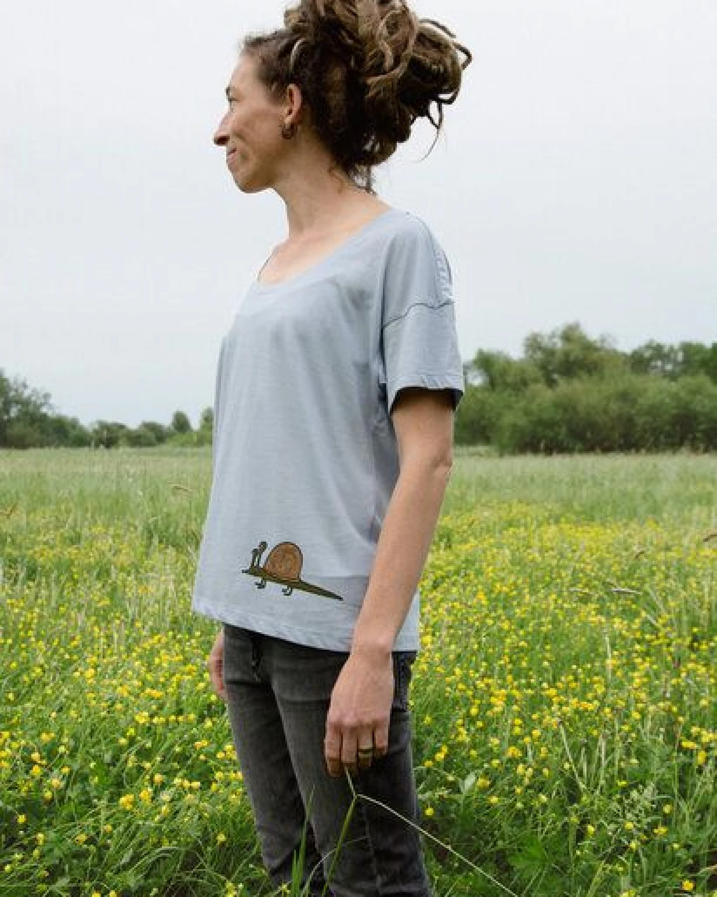 Cmig Damen T-Shirt Schnigel in serene blue – Ansicht 3