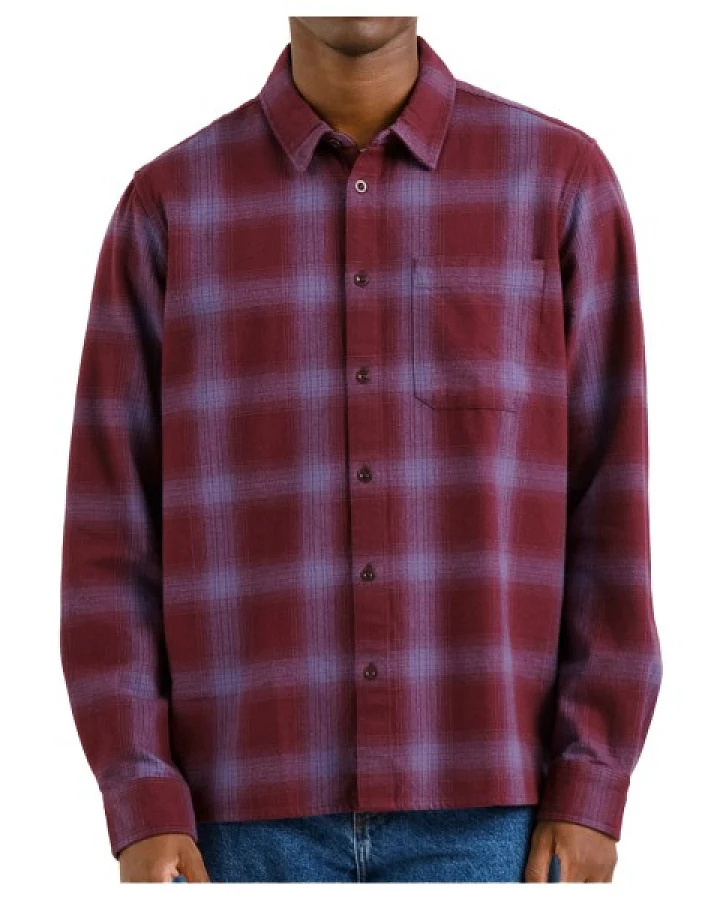 DEDICATED - Shirt Rute Flannel Shadow Check - Hemd Gr XL lila